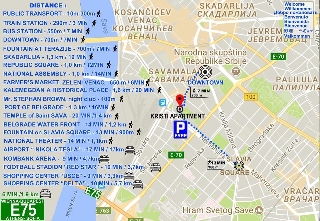 Kristi Lux Apartment Center Free Parking Fast Wifi ベオグラード エクステリア 写真